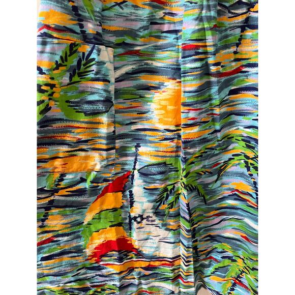 Vintage Sears tropical sailboat print MuMu Mrs. Roper Dress - Picture 5 of 7